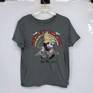 Disney Mickey Mouse Wild West Kids T-Shirt Largem- Green